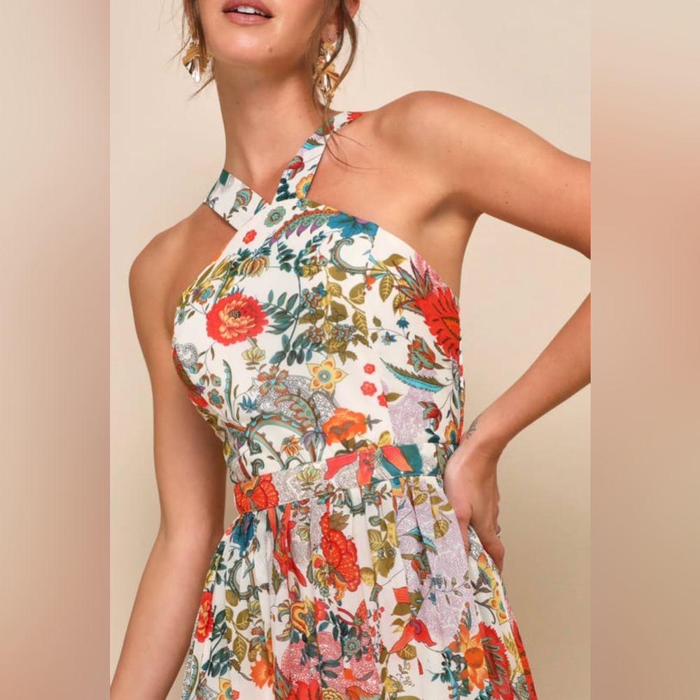 Lulu's Multicolor Floral Maxi Dress